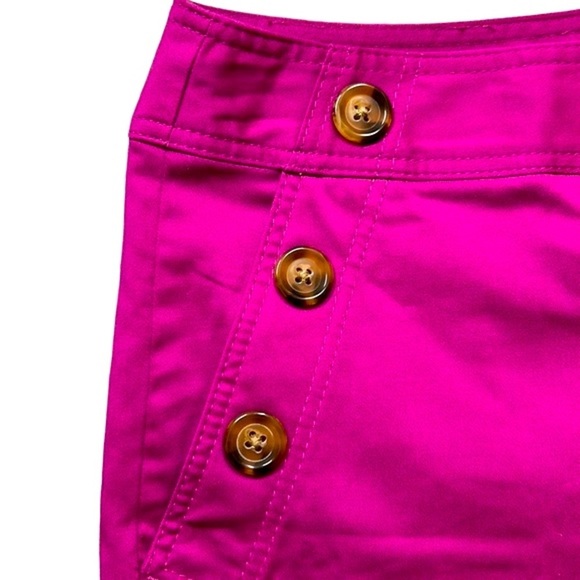ANN TAYLOR Signature Side‎ Zip Sailor Shorts Pink Magenta Picnic Barbiecore 2 - Picture 4 of 7